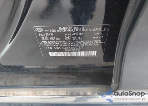 2018 Hyundai Sonata Sport+ from USA, damaged, VIN 5NPE34AF4JH707579